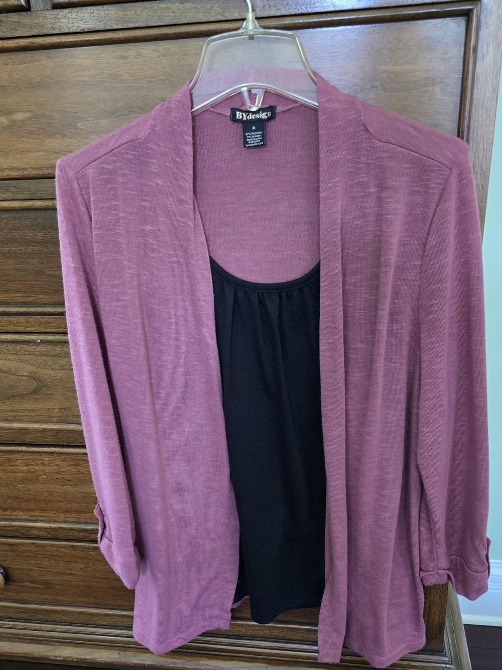 BYdesign Mauve-Rose Open-Front 2 For 1 Cardigan for Women